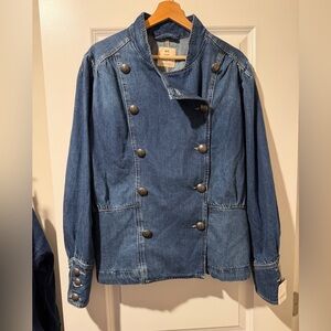 We The Free Double-Breasted Blue Jean Jacket 🔥 Size L